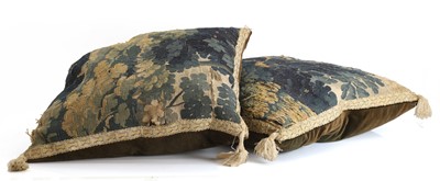 Lot 411 - A pair of tapestry Flemish fragment cushions