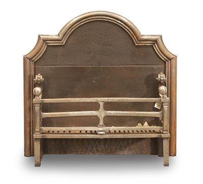 Lot 521 - A steel and iron fire basket