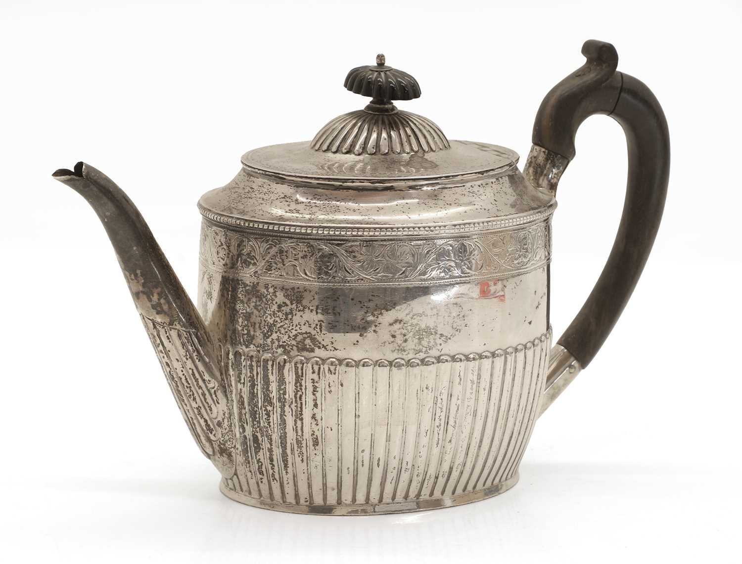 Lot 26 - A Victorian silver teapot