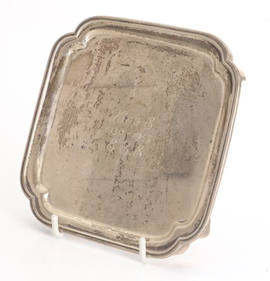 Lot 16 - A silver card tray