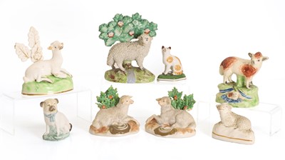 Lot 105 - A collection of Staffordshire animals