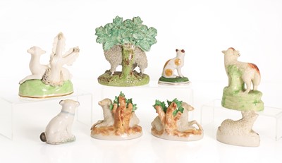 Lot 105 - A collection of Staffordshire animals