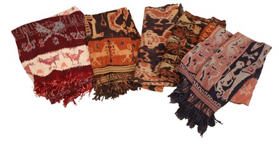 Lot 412 - A collection of Ikat hand woven panels