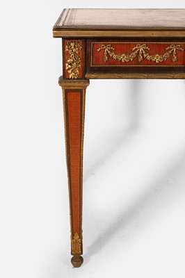 Lot 71 - A Napoleon III amaranth, tulipwood and kingwood bureau plat