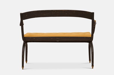 Lot 76 - A neoclassical painted wooden hall bench