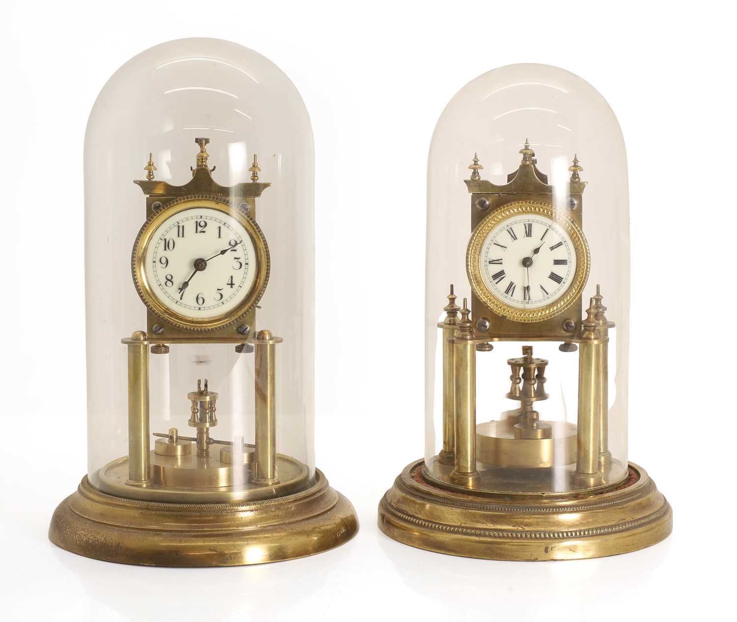 Lot 214 - A 365 day mantle timepiece
