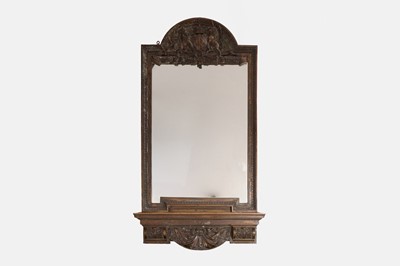 Lot 155 - A cast bronze wall mirror