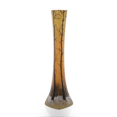 Lot 111 - A Legras 'Winter Landscape' glass vase