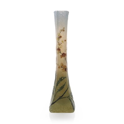 Lot 82 - A Legras enamelled cameo glass vase