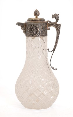 Lot 38 - An Elizabeth II silver mounted claret jug