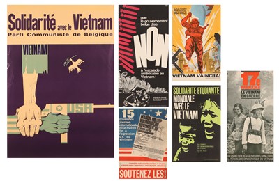 Lot 173 - 'Solidarité avec le Vietnam', a Belgian Communist Party poster