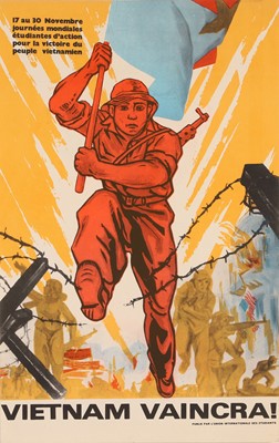 Lot 173 - 'Solidarité avec le Vietnam', a Belgian Communist Party poster