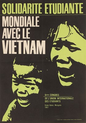 Lot 173 - 'Solidarité avec le Vietnam', a Belgian Communist Party poster