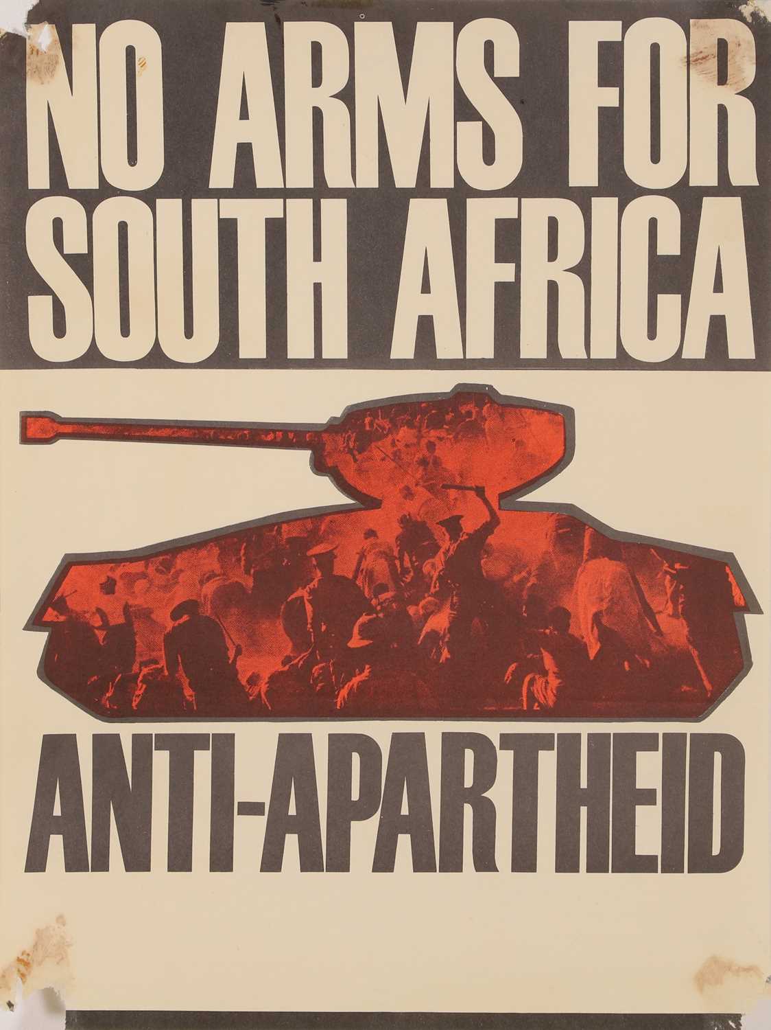 Lot 174 - 'No Arms for South Africa, Anti-Apartheid' poster