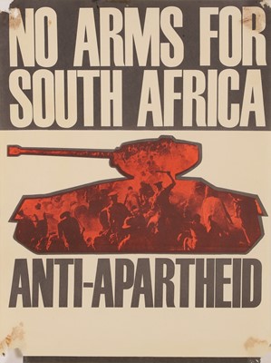 Lot 174 - 'No Arms for South Africa, Anti-Apartheid' poster