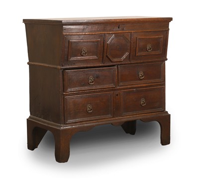 Lot 527 - A Charles II oak chest of drawers