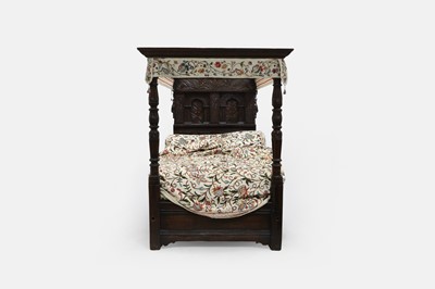 Lot 241 - An oak tester bed