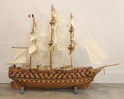 Lot 315 - A large model of a galleon or battleship