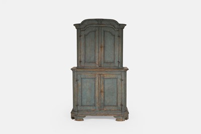 Lot 144 - A baroque painted pine cabinet