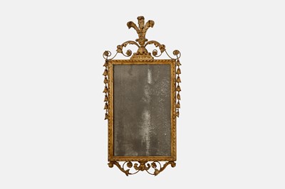 Lot 341 - A neoclassical giltwood and gesso pier mirror