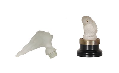 Lot 29 - A pair of glass mascots