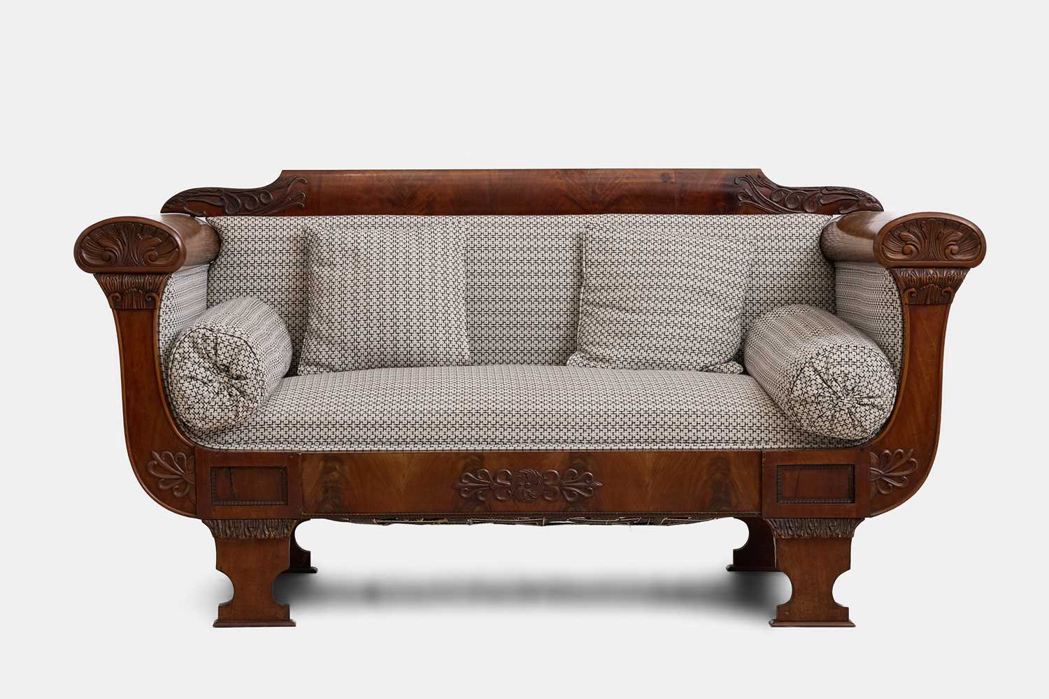 Lot 95 - A neoclassical mahogany sofa