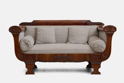 Lot 95 - A neoclassical mahogany sofa