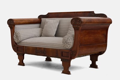 Lot 95 - A neoclassical mahogany sofa