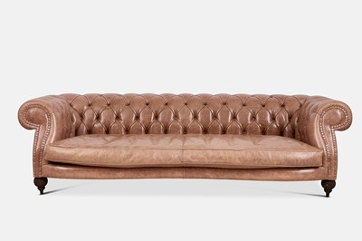 Lot 173 - A leather chesterfield-style sofa by Baxter