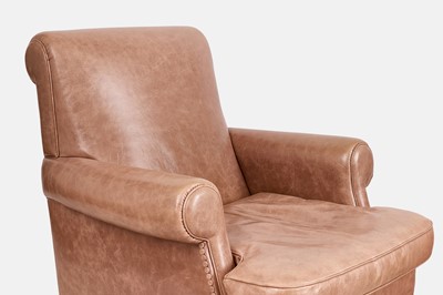Lot 81 - A pair of leather armchairs by Baxter
