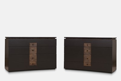 Lot 170 - A pair of marble-topped sideboards