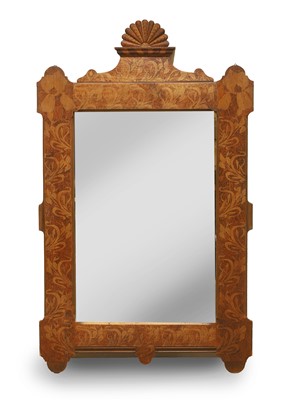 Lot 533 - A stained maple mirror