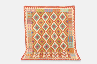 Lot 368 - A flat-weave wool carpet of Anatolian design