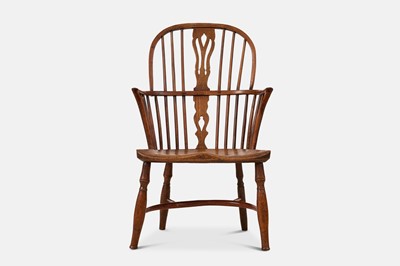 Lot 251 - A late George III yew and elm Windsor chair