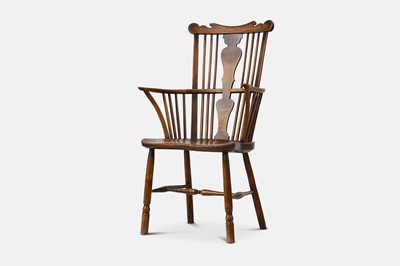 Lot 264 - A late George III fruitwood, ash and elm Windsor chair