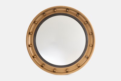 Lot 385 - A group of seven giltwood convex mirrors