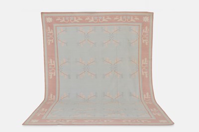 Lot 308 - A cotton dhurrie carpet