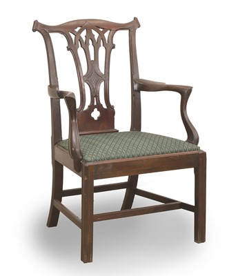 Lot 505 - A George III Gothic armchair