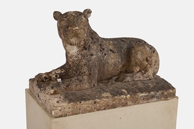 Lot 415 - A marble sculpture of a lioness