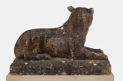 Lot 415 - A marble sculpture of a lioness