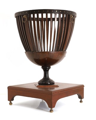 Lot 529 - A rosewood jardinière of basket form