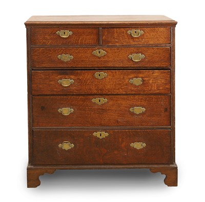 Lot 504 - A George III oak chest