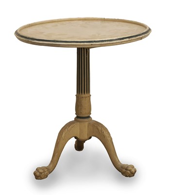 Lot 501 - A French cream painted tripod table