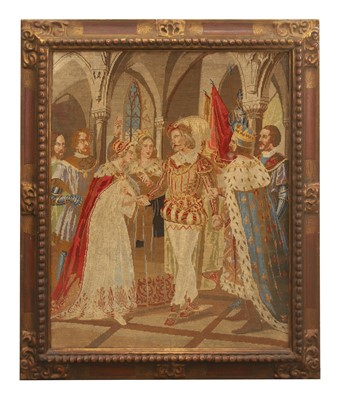 Lot 314 - A tapestry pictorial panel