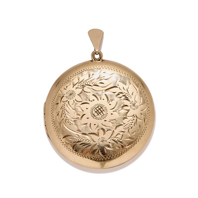 Lot 280 - A 9ct gold photo locket pendant