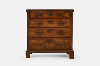 Lot 227 - A George I walnut and feather-banded bachelor's chest