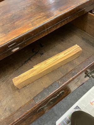 Lot 227 - A George I walnut and feather-banded bachelor's chest