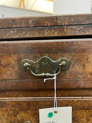 Lot 227 - A George I walnut and feather-banded bachelor's chest
