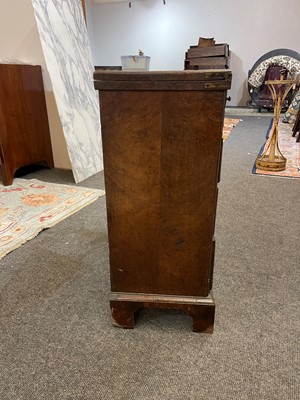 Lot 227 - A George I walnut and feather-banded bachelor's chest