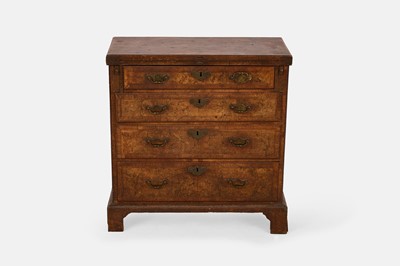 Lot 227 - A George I walnut and feather-banded bachelor's chest